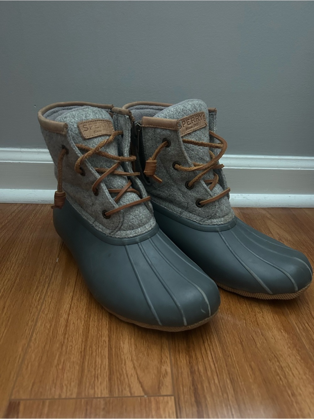 Sperry Grey Waterproof Boots